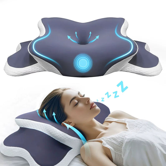 Funda transpirable y lavable de la almohada cervical Novura CerviFlex